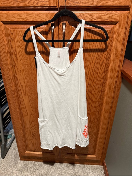 FP Movement by Free People Pants - FP Movement by Free People Cream Tank Romper with Coral Accent